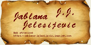 Jablana Jelesijević vizit kartica